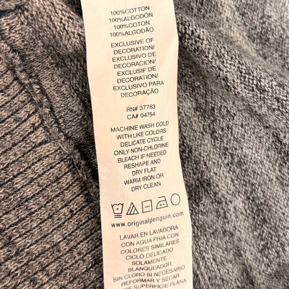 Penguin Munsingwear Gray Stripe Full Zip Hoodie Sweatshirt Pockets Men's XL - Picture 8 of 10